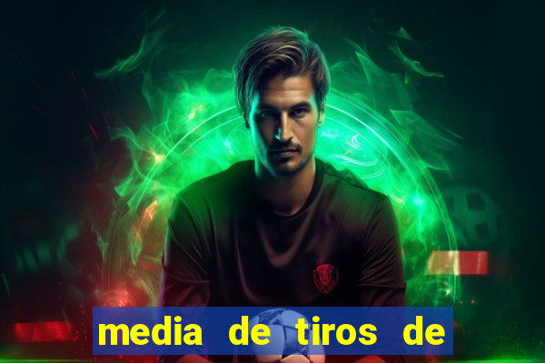 media de tiros de meta por jogo